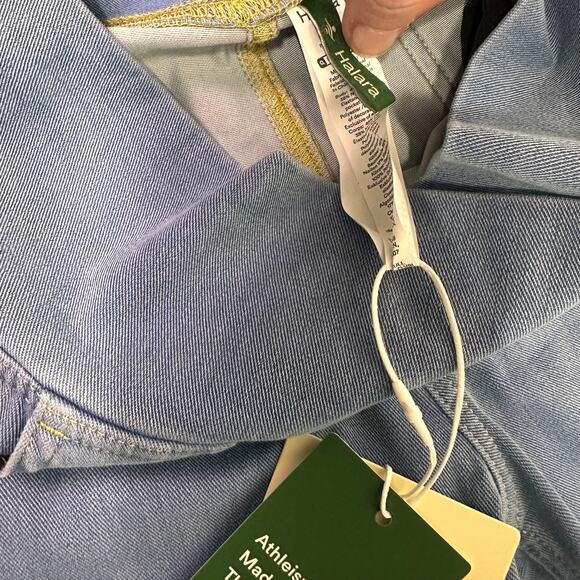 Halara Flex Denim High Rise Flare Jeans Stretch Pull On Blue Size Small - Picture 11 of 11